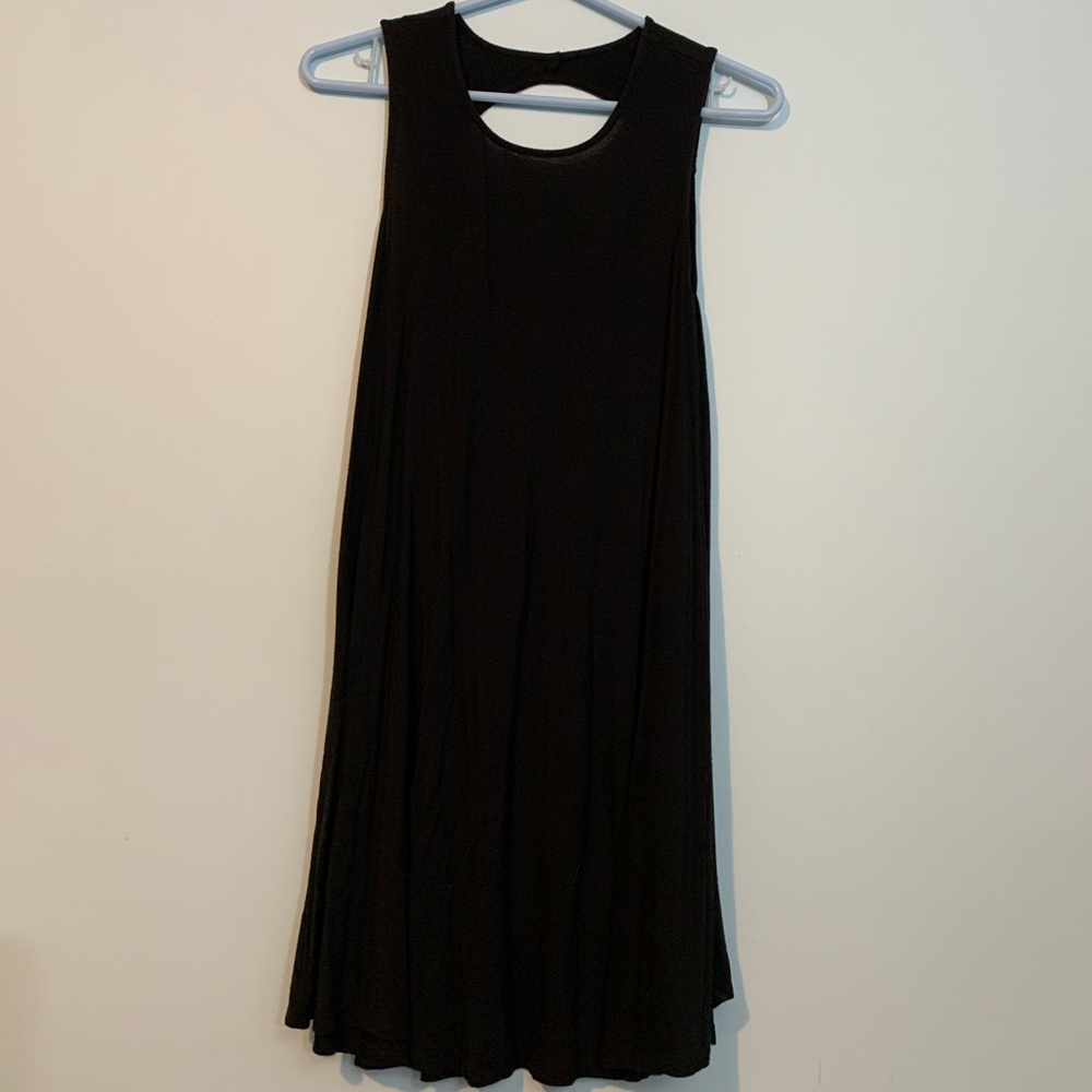 Black summer casual flowy dress